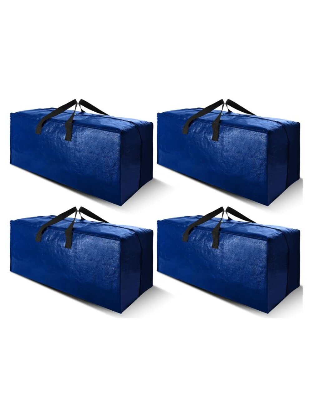 Extra Large Moving Bags with Backpack Straps, Storage Totes, Set of 4